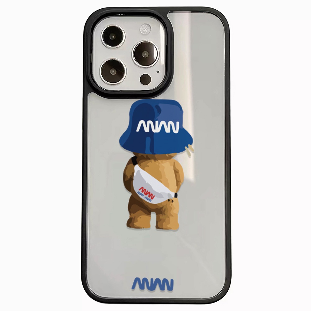 Ốp Điện Thoại Nhựa Acrylic Cứng Trong Suốt Hình Gấu NASA Cho iphone 14promax 11 13 12 7Plus 8 X XS Max