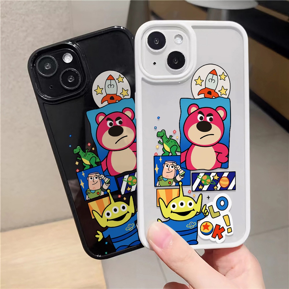 Ốp Điện Thoại Acrylic Cứng Trong Suốt In Hình Người Ngoài Hành Tinh Lotso Cho iphone 14promax 11 13 12 7Plus 8 X XS Max
