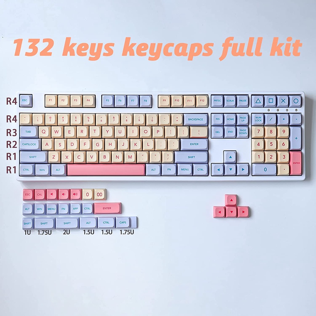 Bộ 132 Phím Thay Thế Chuyên Dụng Cho Bàn Phím MX Switch Fit 61 / 64 / 68 / 87 / 96 / 104 / 108