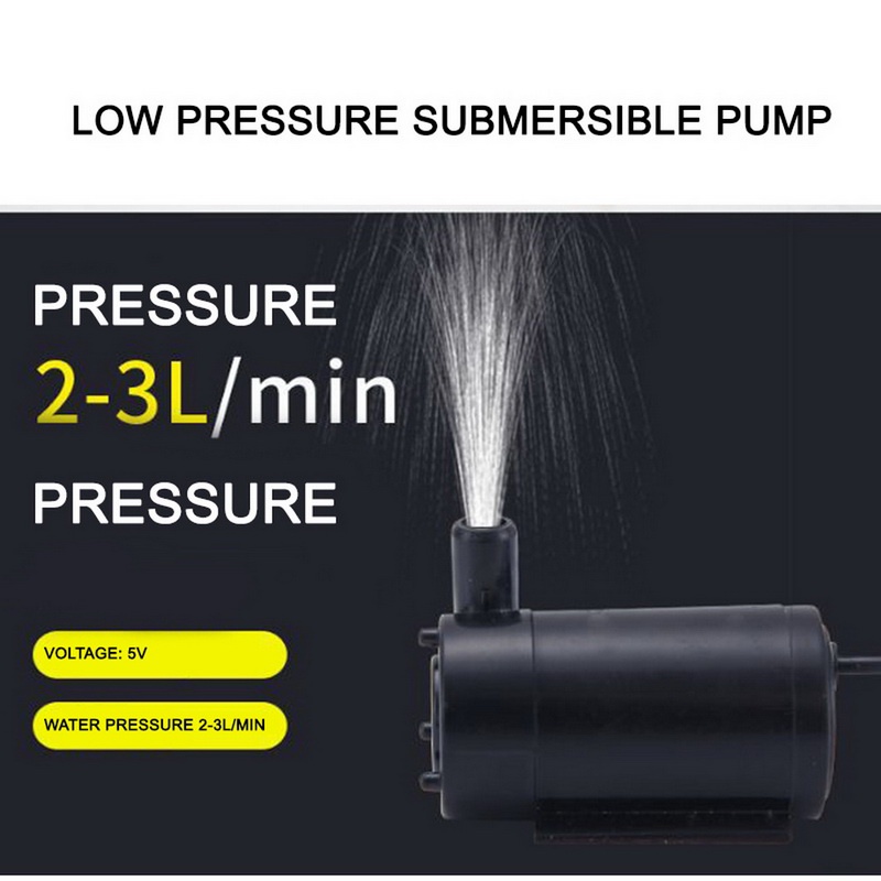 Bộ Động Cơ Bơm Nước Mini Tiếng Ồn Thấp USB 5V 120L / H Tự Làm