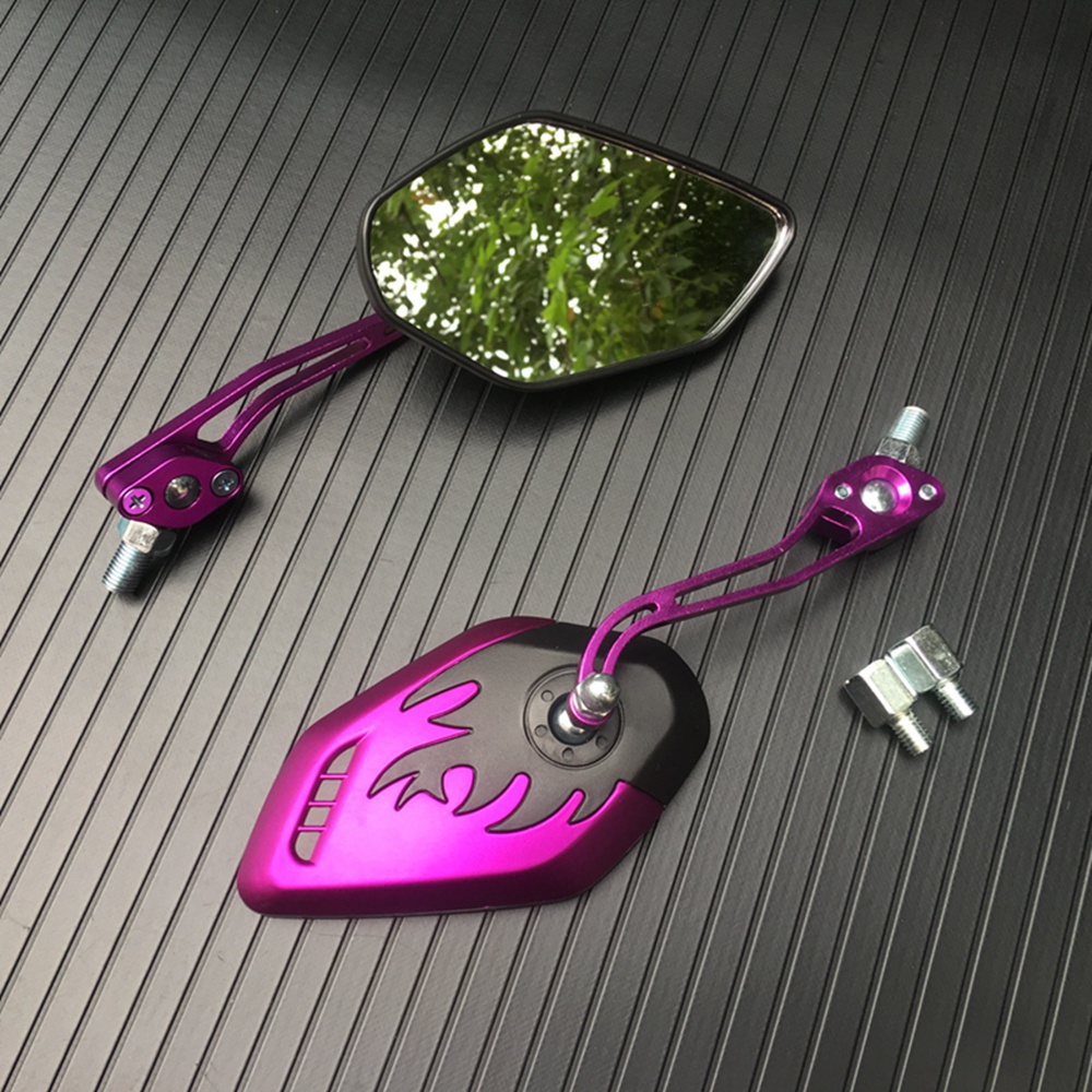 1 Cặp Gương Chiếu Hậu 10mm Cho Xe Máy / Xe Đạp Điện，Thích hợp cho gương xe máy Yamaha, Honda