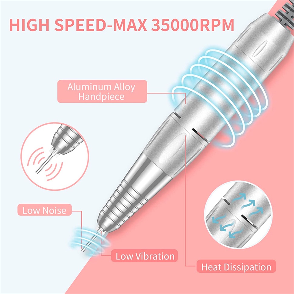 Máy Mài Móng Tay Không Dây Chuyên Nghiệp 3500RPM