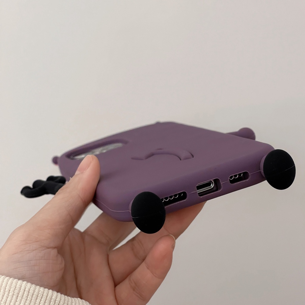 Ốp Điện Thoại Silicon Hình Demon Kuromi 3D Cho Iphone 11 12 13 14 PRO MAX