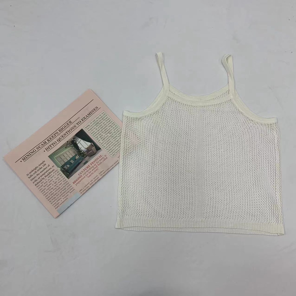 Áo Tank Top Sát Nách Dáng Ôm Thiết Kế Khoét Lỗ Thời Trang Quyến Rũ Cho Nữ