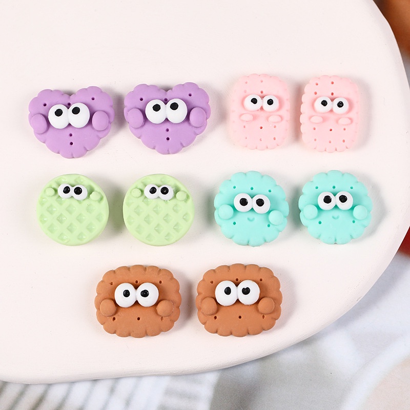 Miếng Dán Trang Trí Điện Thoại Hình Bánh Quy / Ly Kem / Đồ Ăn Độc Đáo Dễ Thương diy