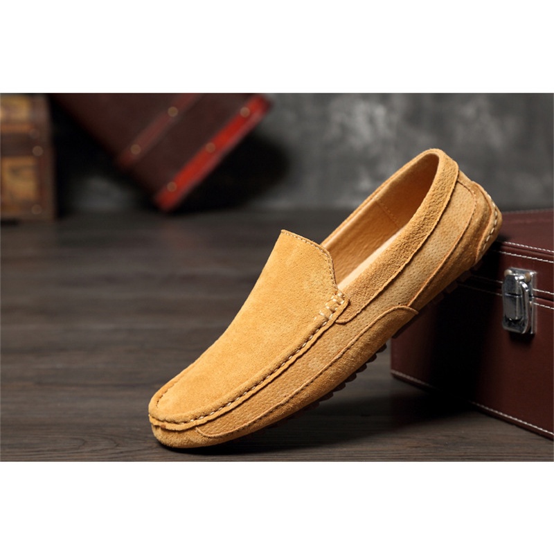 Giày Lười Da Lộn Sang Trọng Thời Trang 2023 Cho Nam