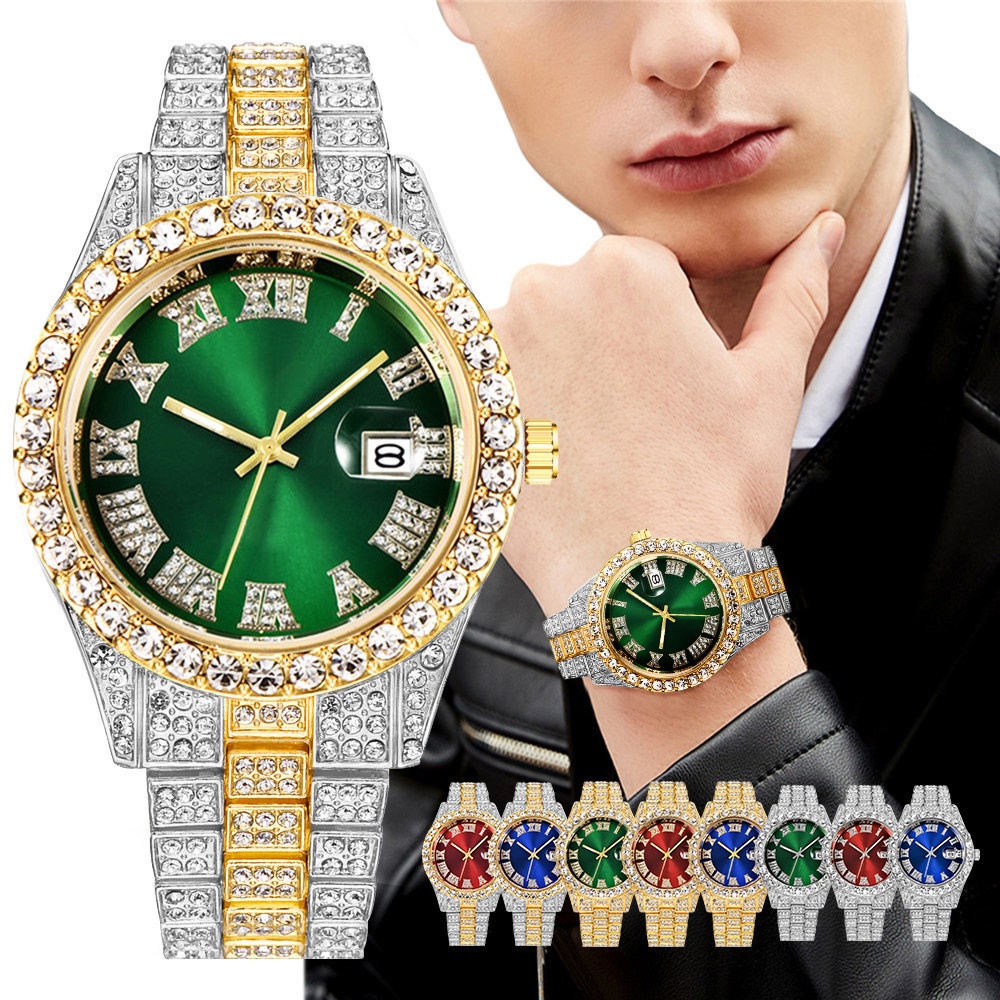 Đồng hồ quartz dây thép không gỉ dạ quang chống nước chính hãng cho nam P12
