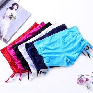 Quần bơi nữ quần đùi rút dây thể thao thun lạnh