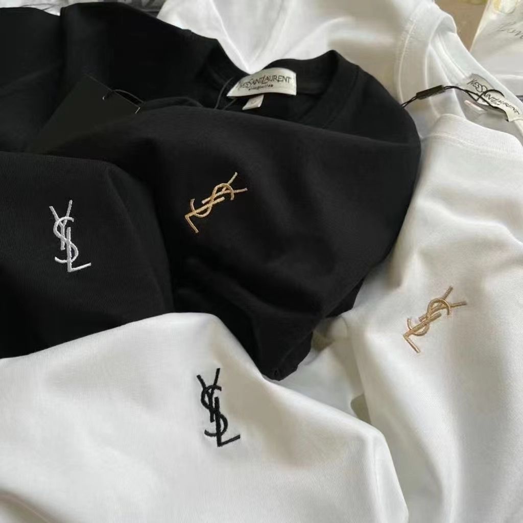 Áo Thun Ngắn Tay Thêu Họa Tiết Phong Cách Âu Mỹ Chất Lượng Cao Cho Nam Và Nữ