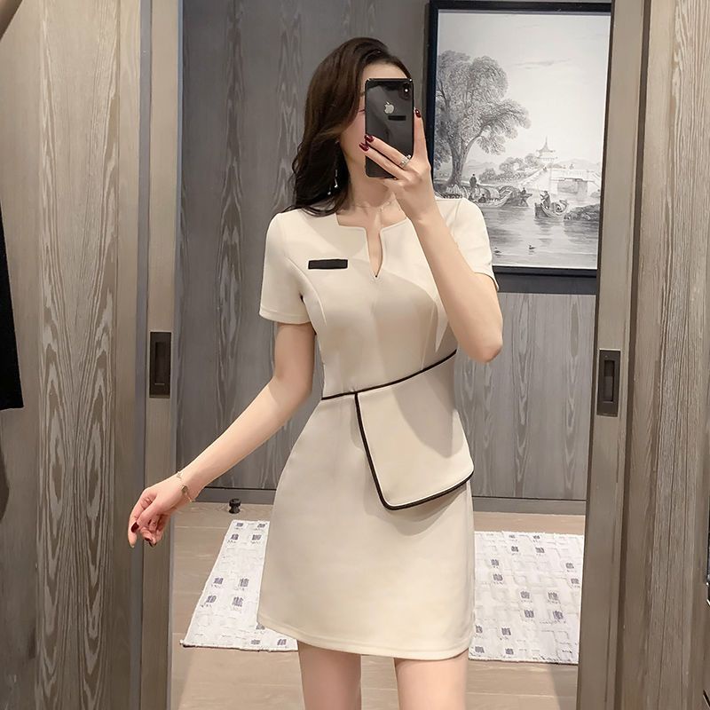 ❇Thẩm mỹ viện móng chân cửa hàng quần áo làm việc nữ ngâm chân kỹ thuật viên mới tính khí slim tắm hơi massage đồng phục
