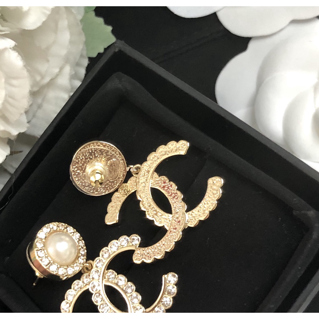 Khuyên Tai Chữ C Đôi Đính Đá Kim Cương Nước Phong Cách Retro Thời Trang Mới 2023 Dành Cho Bạn Nữ