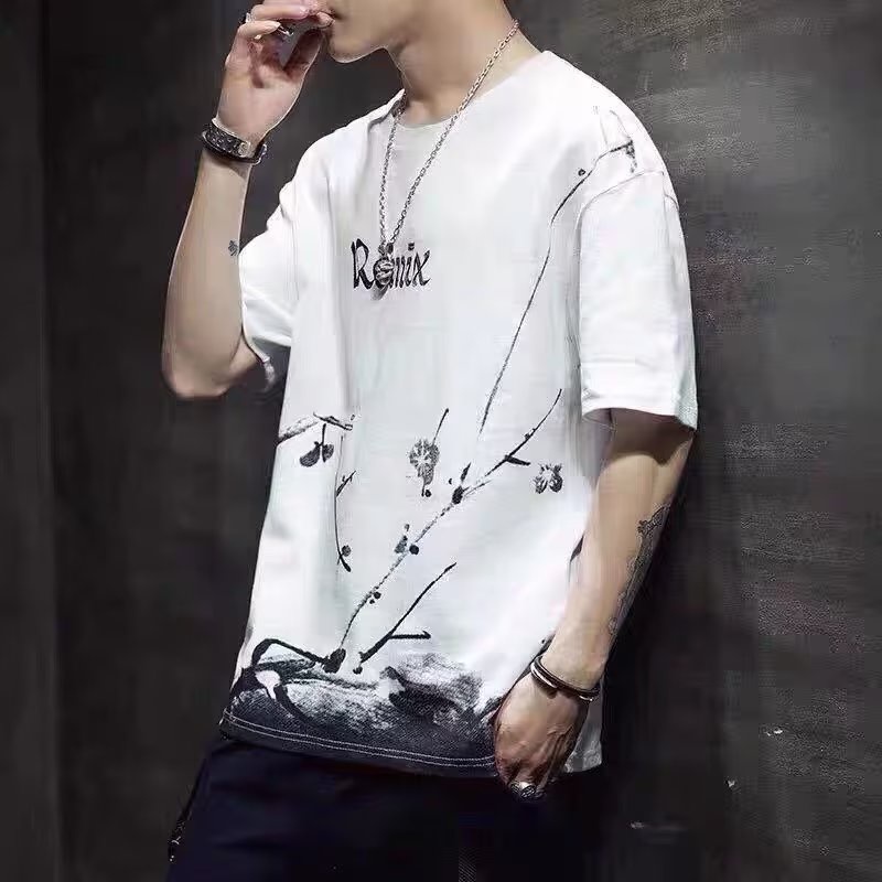 Áo Thun Tay Ngắn Dáng Rộng Cho Nam Giới Size M-3XL