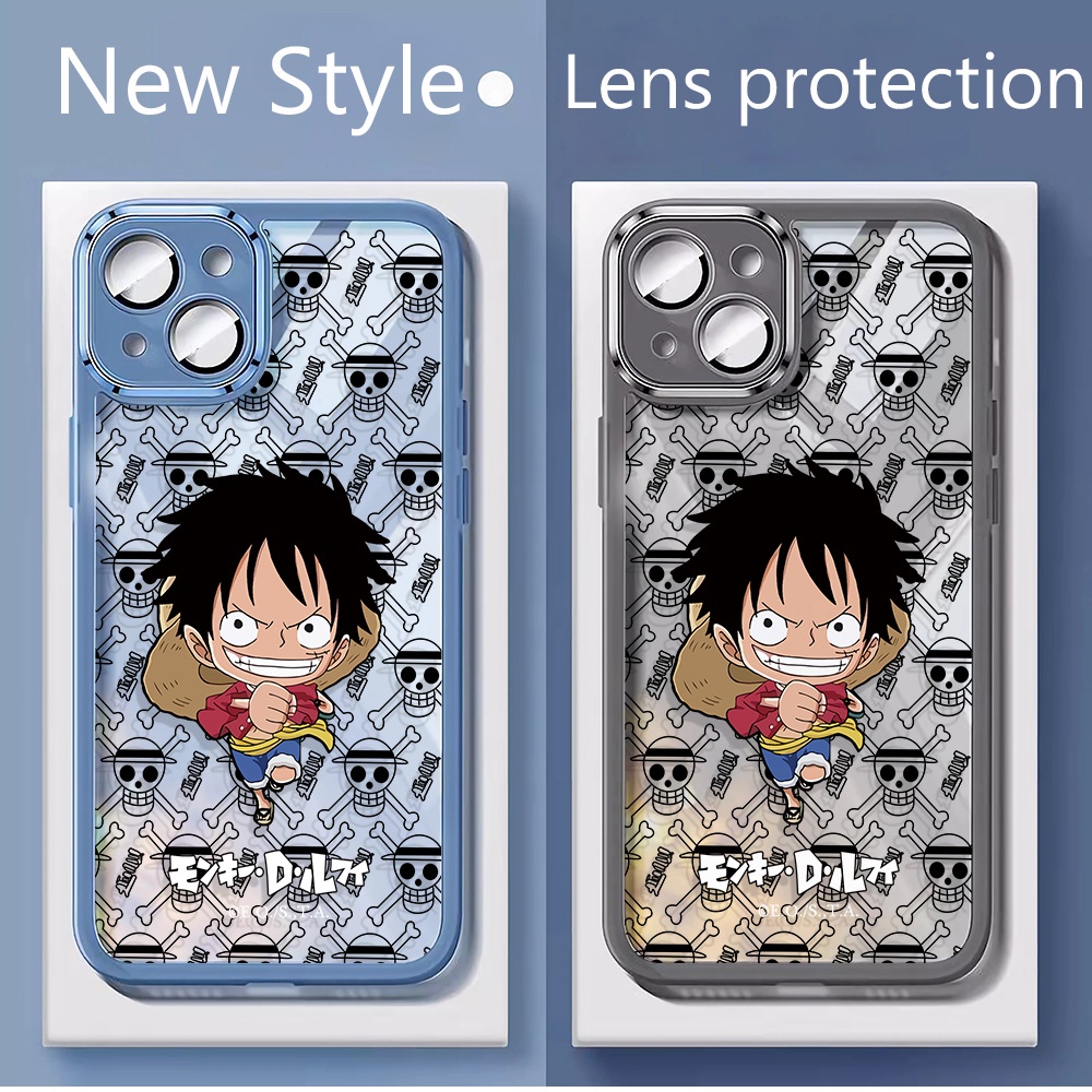Ốp Điện Thoại Kim Loại In Hình Monkey D Luffy Thời Trang Cho iphone 14promax 11 13 12 7Plus X XS Max
