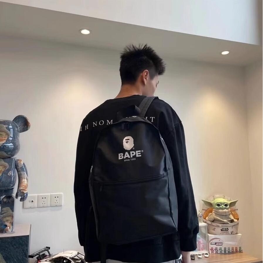 Bape ba lô giải trí mỏng túi xách công suất lớn