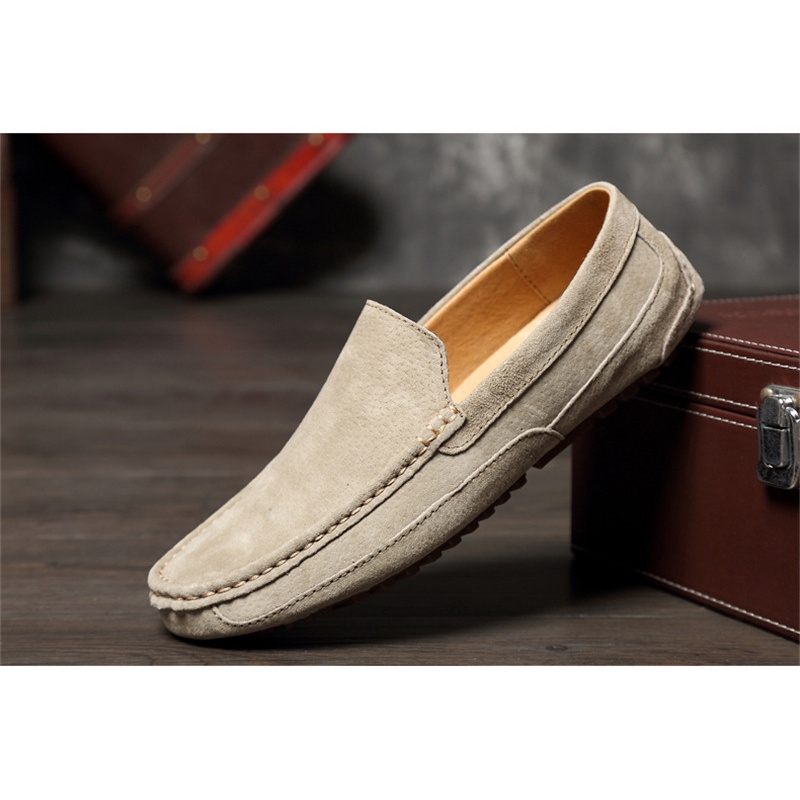 Giày Lười Da Lộn Sang Trọng Thời Trang 2023 Cho Nam