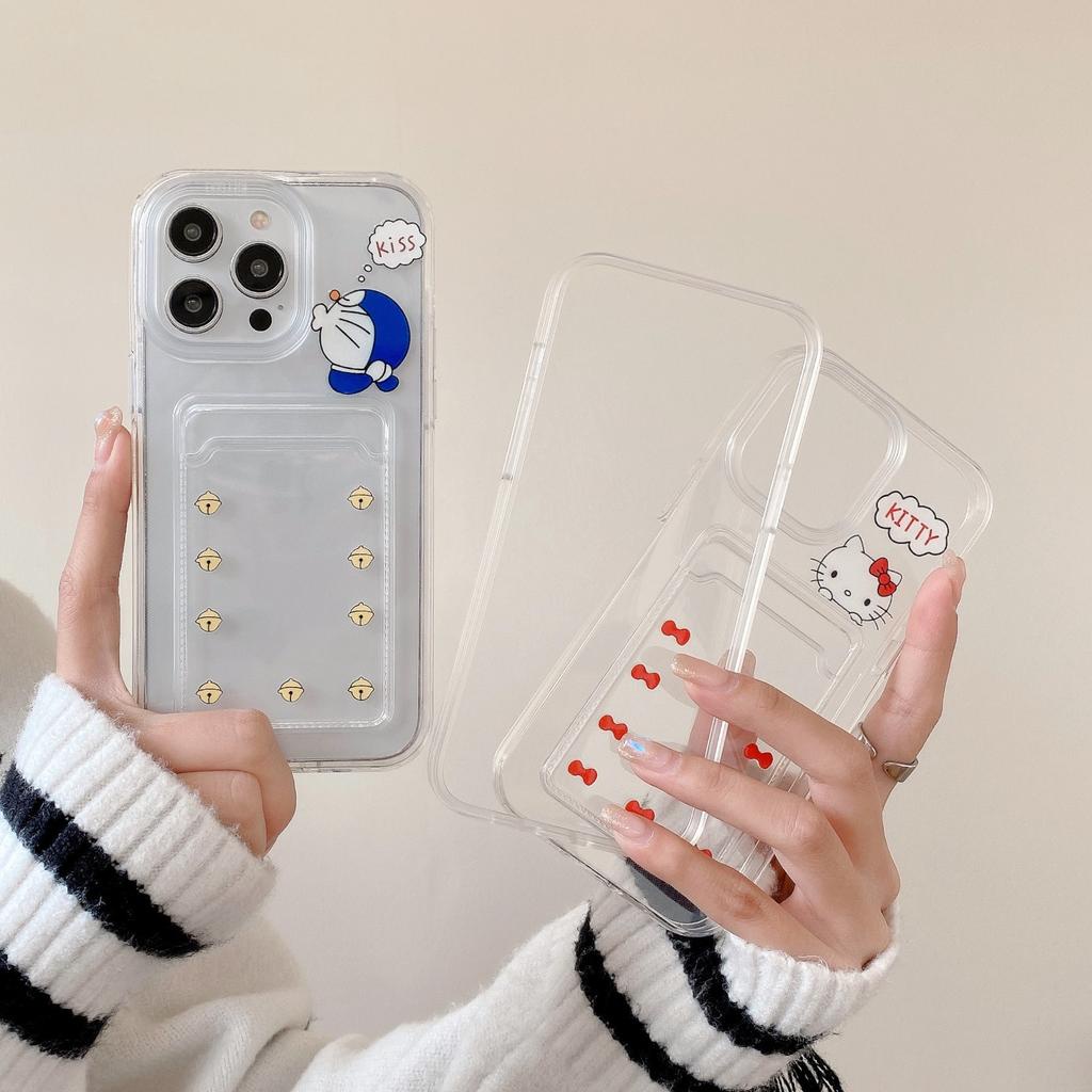 Ốp Điện Thoại 3 Trong 1 Có Ngăn Đựng Thẻ Cho iPhone 14promax 13 12 11 7Plus X XR XSMAX