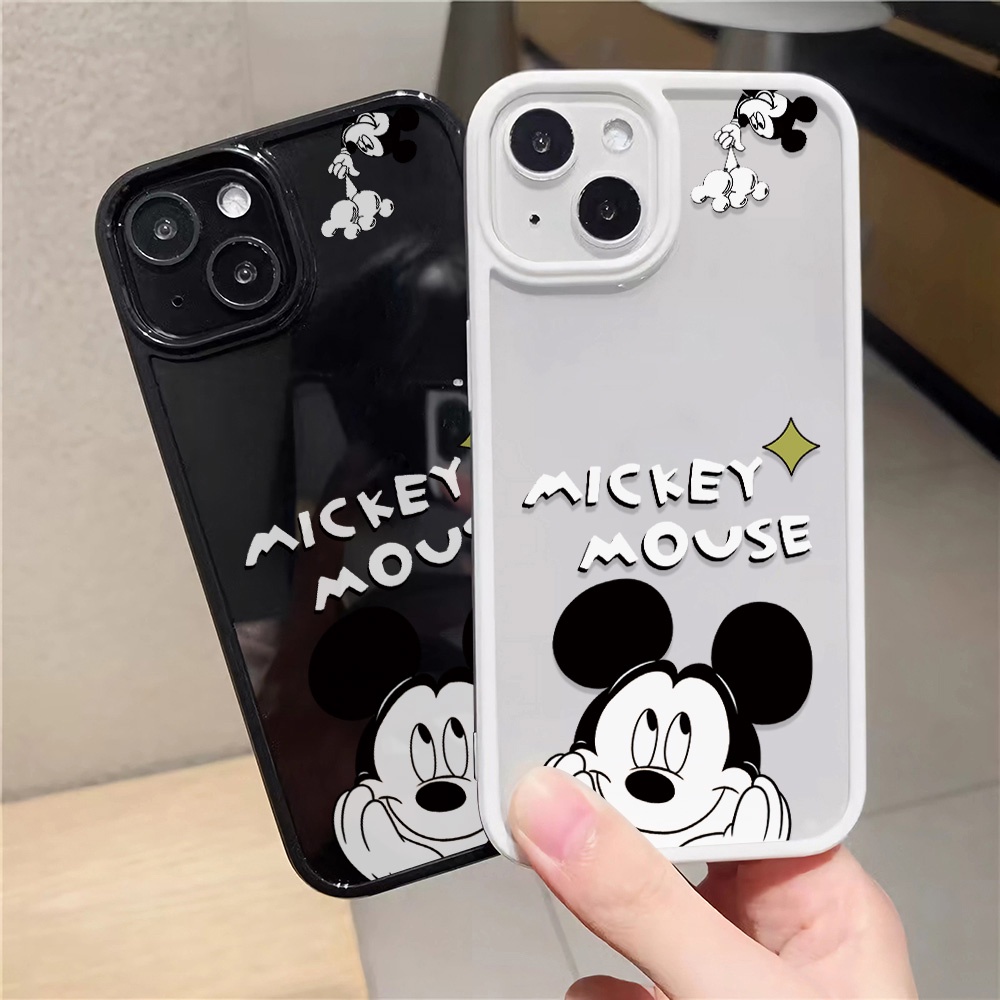 Ốp Điện Thoại Acrylic Cứng Trong Suốt In Hình Mickey Cho iphone 14promax 11 13 12 7Plus 8 X XS Max