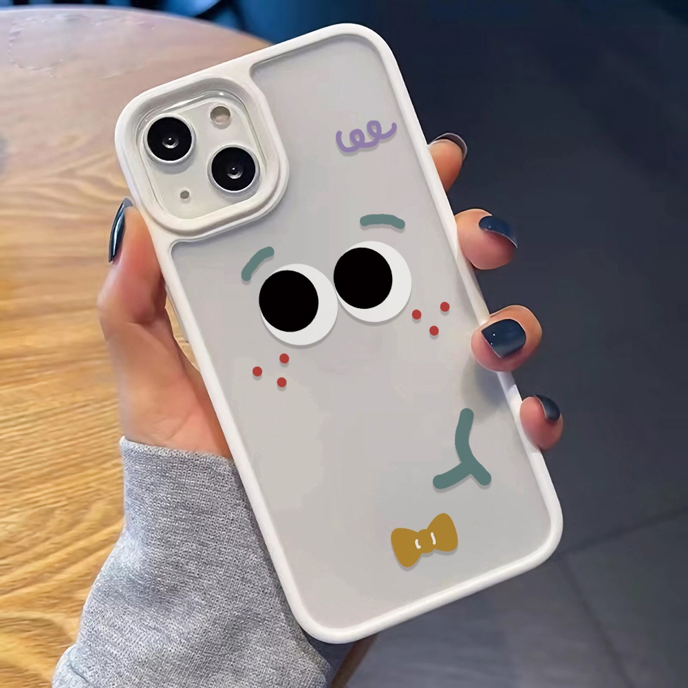 Ốp Điện Thoại Nhựa Acrylic Cứng Trong Suốt Hình Đôi Mắt Dễ Thương Cho iphone 14promax 11 13 12 7Plus 8 X XS Max
