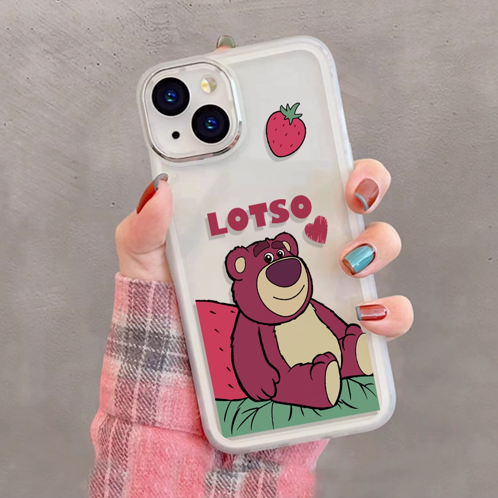 Miếng Dán Bảo Vệ Camera In Hình Gấu Hoạt Hình Bằng Kim Loại Cho iphone 14promax 11 13 12 7Plus X XS Max 7 8