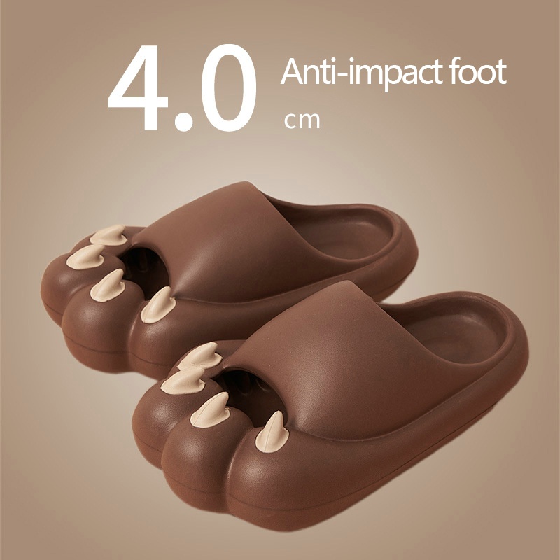 Hàng Có Sẵn Sandal Cặp In Dấu Chân Gấu Dễ Thương Phong Cách Mới Mùa Hè 2023 TTH519