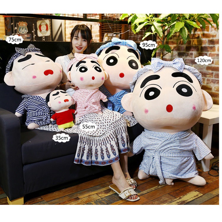 Thú Nhồi Bông Hình Cậu Bé Bút Chì Shin-chan Dễ Thương 35-95cm
