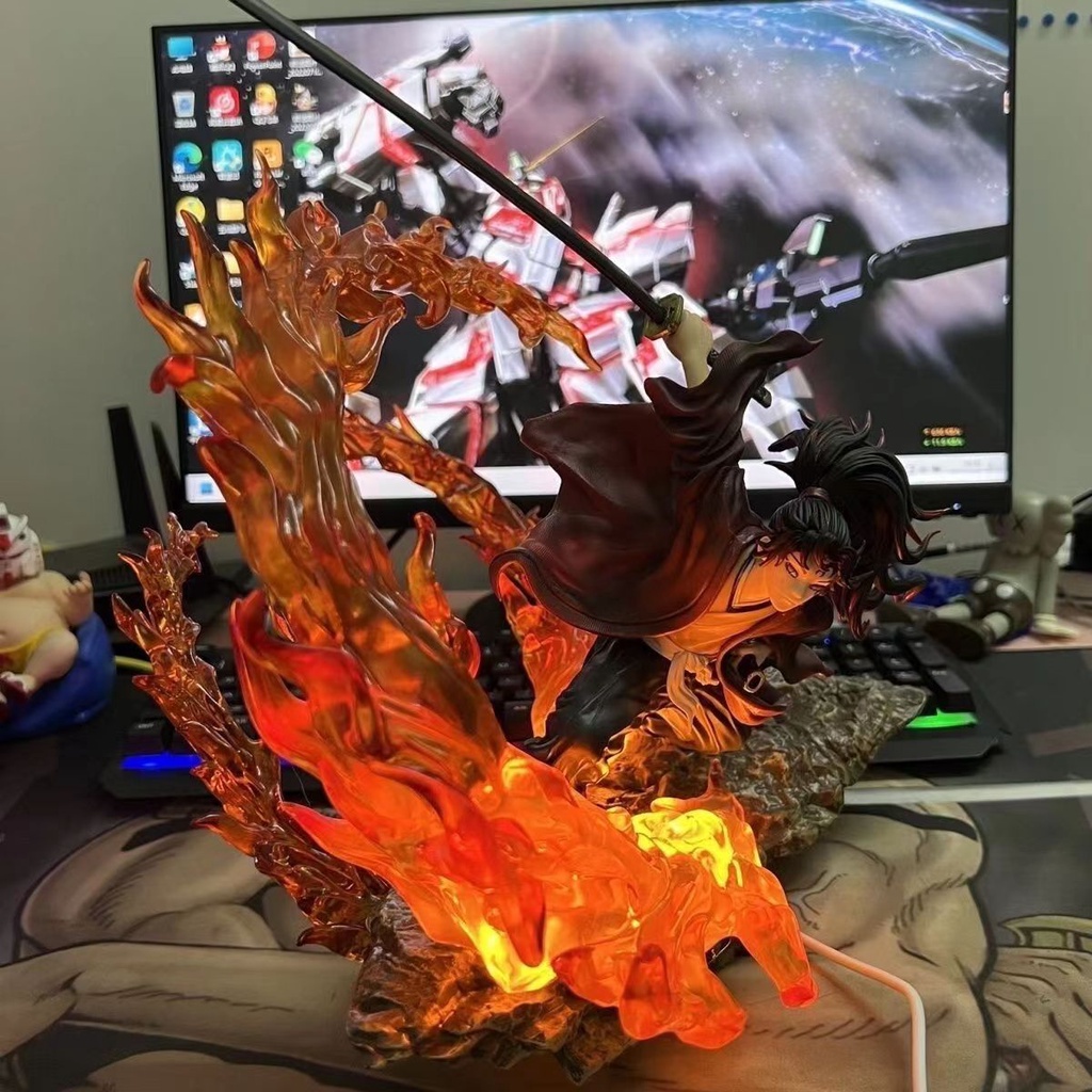 Mô Hình Nhân Vật Anime Demon Slayer Tsugikuni Yoriichi Kokushibo Có Đèn LED Phát Sáng