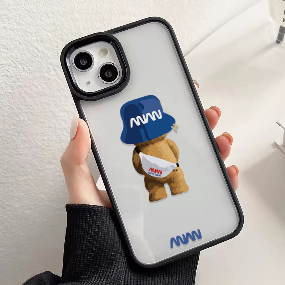 Ốp Điện Thoại Nhựa Acrylic Cứng Trong Suốt Hình Gấu NASA Cho iphone 14promax 11 13 12 7Plus 8 X XS Max