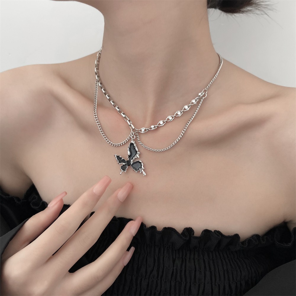 Vòng cổ Hình Bướm Bằng Kim Loại Thời Trang Cho Nữ