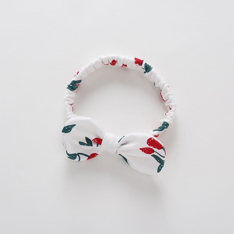 Body váy hình quả chery bé gái kèm nơ tóc siêu đáng yêu