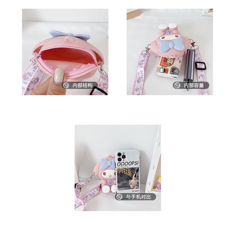 Túi Đeo Chéo Kiểu Hoạt Hình Hello Kitty Dễ Thương Cho Bé Gái
