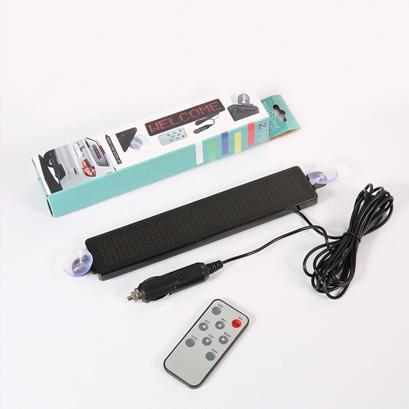 Bảng Đèn LED Hiệu 23CM 12v Điều Khiển Từ Xa Cho Xe Hơi / Bảng Lập Trình Dễ Dàng Mang Theo