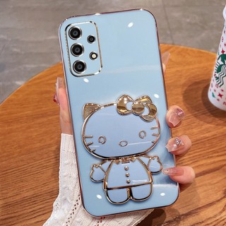 Ốp Điện Thoại  Cho Samsung A23 A73 A53 A52S A52 A32 A33 4G 5G Mềm Chống Sốc Có Gương Hình Hello Kitty