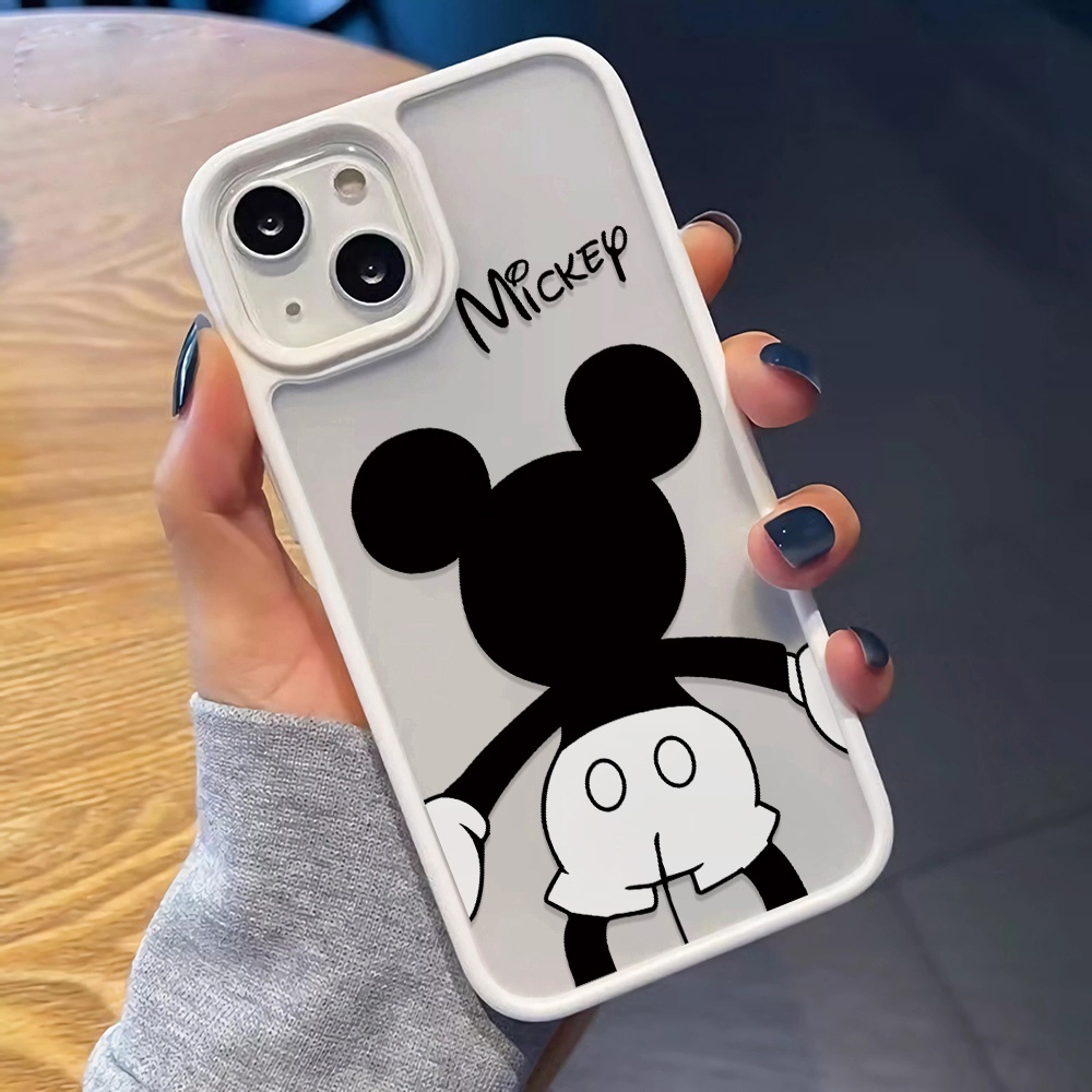 Ốp Điện Thoại Cứng Trong Suốt In Hình Mickey Cho iphone 14promax 11 13 12 7Plus 8 X XS Max