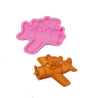 New Bear Airplane Silicone Mold Resin Kitchen Baking Tool Dessert Lace Decoration DIY Cake Chocolate Fondant Moulds Accessories