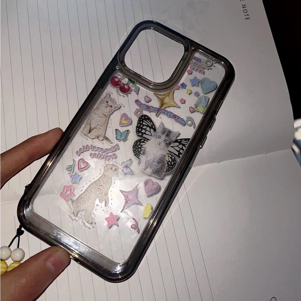 Ốp Điện Thoại Silicon TPU Mềm Trong Suốt In Hình Mèo Dễ Thương Cho IPhone 14 13 12 11 Pro Max XS XR X 8 7 6S Plus SE 2020