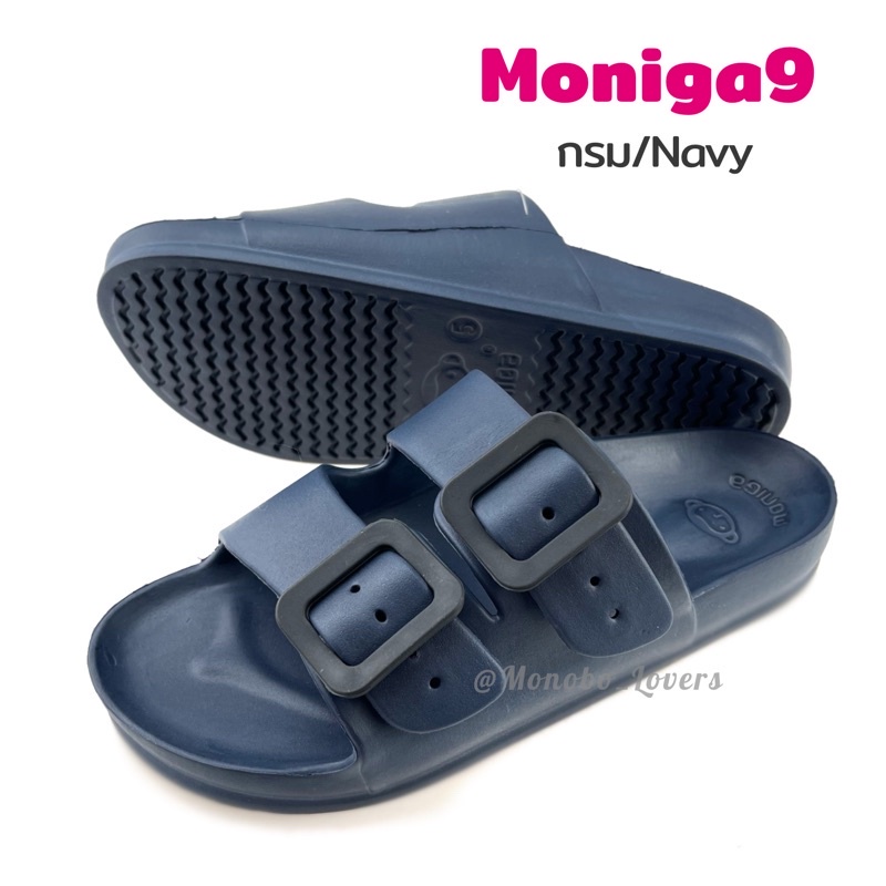 Dép nam/nữ đúc nguyên đôi hai quai khóa cách điệu siêu nhẹ, êm chân Thái Lan - Moniga 9SP