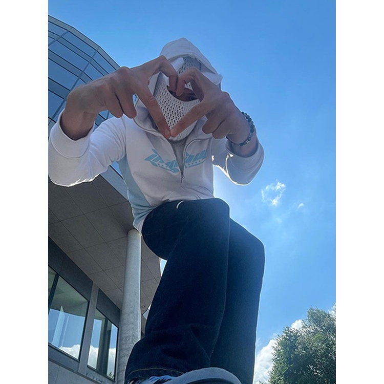 Áo Khoác Hoodie Có Khóa Kéo Toàn Diện Y2K Phong Cách Harajuku Đường Phố Mùa Đông Cho Nam