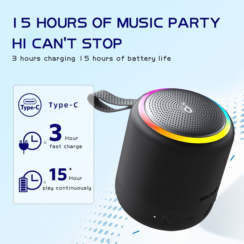 Loa Bluetooth Anker Soundcore Mini 3 Pro A3127 USB-C BassUp Chống Nước Cho Laptop