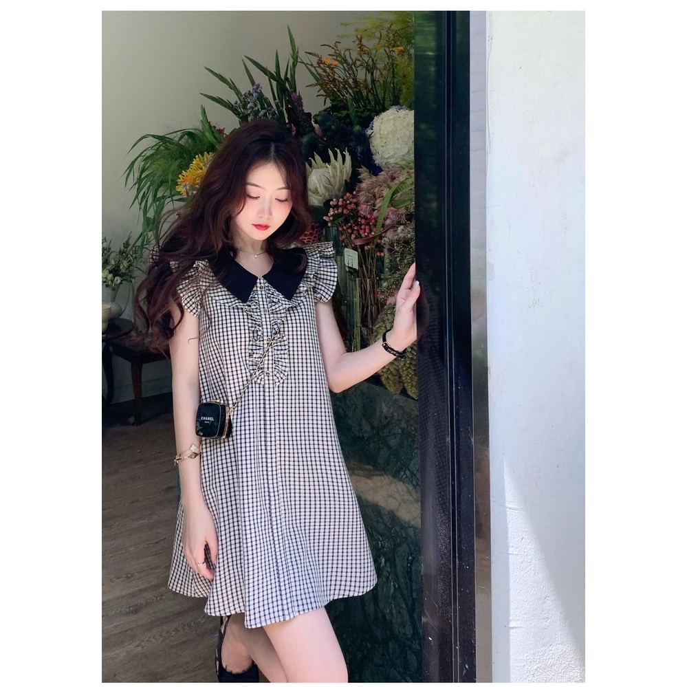 Đầm Ngắn Xếp Ly Không Tay Thời Trang Mùa Hè Phong Cách Hàn Quốc Dành Cho Nữ