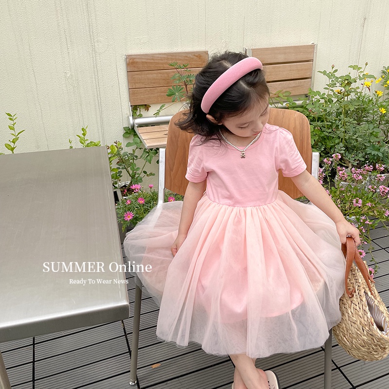 Váy công chúa trẻ em từ 8-35kg kiểu váy múa bale mùa hè tiểu thư sành điệu chính hãng Ambb Kids mã V111