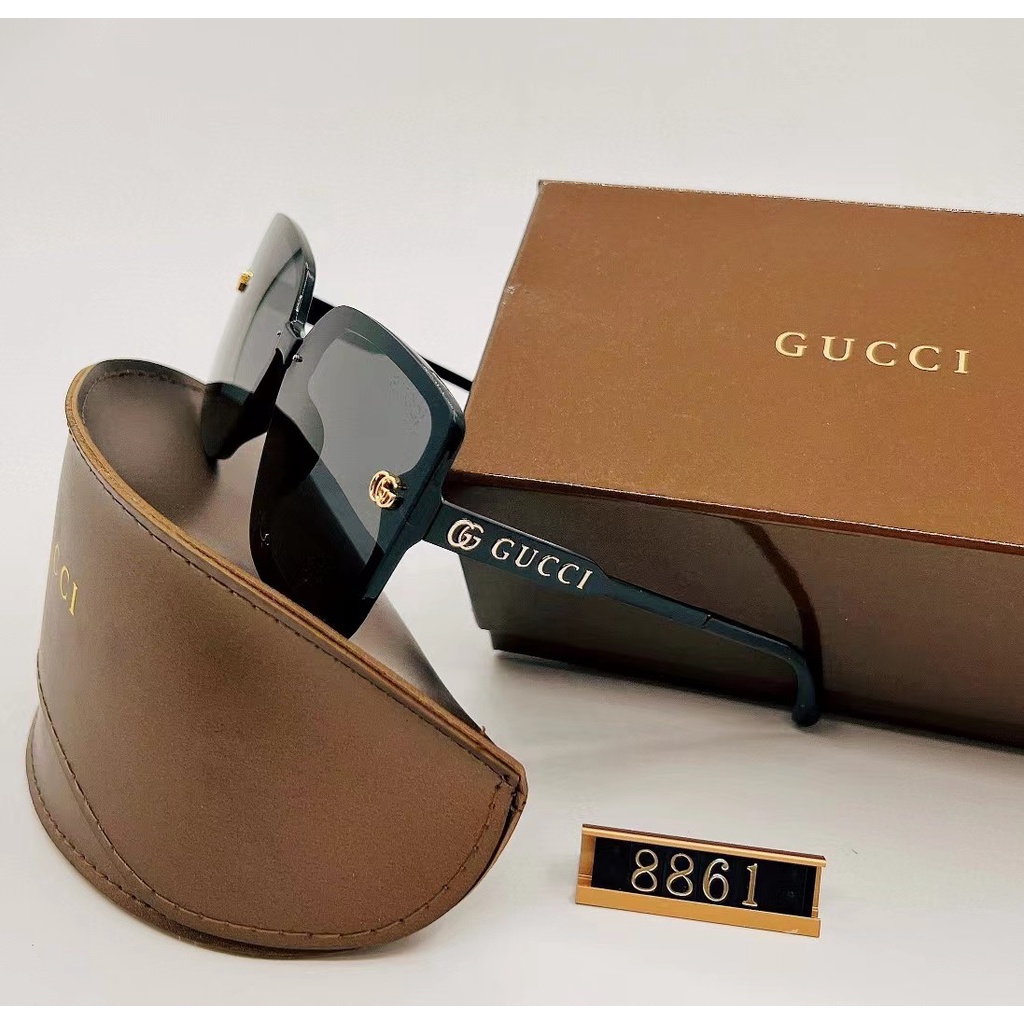 Kính Râm Gucci Gọng Lớn Chống Tia UV400 Thiết Kế Cổ Điển Sang Trọng Phong Cách Hàn Quốc Mới 2023 Dành Cho Nam Và Nữ