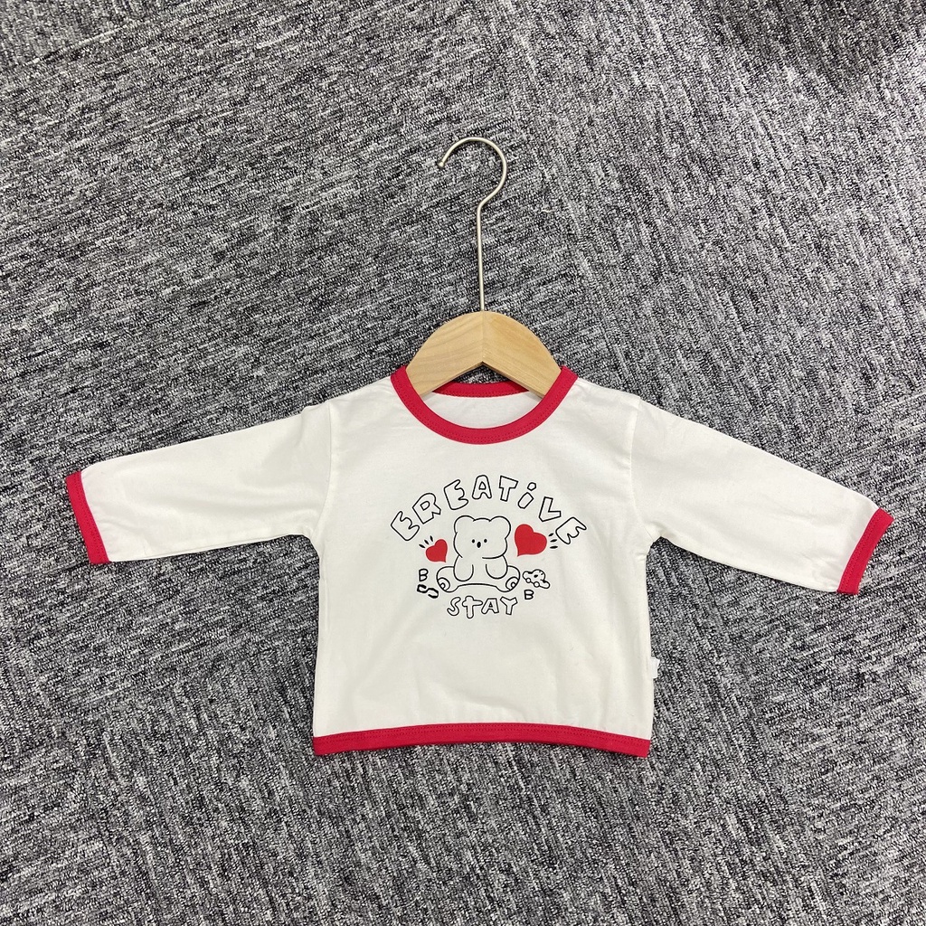 Yếm jean bò kết hợp áo hình gấu ngộ nghĩnh cho bé trai và bé gái thời trang mùa hè 2023 A4