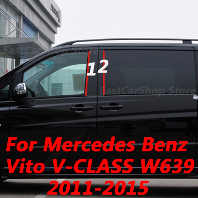 Ốp Viền Cửa Sổ Xe Hơi Bằng PC Bóng Cho Mercedes Benz Vito Viano V Class W447 W639 2011-2015