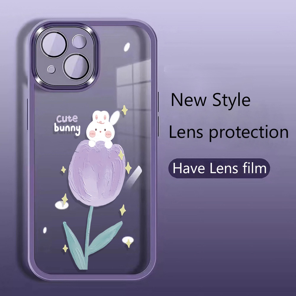 Miếng Dán Bảo Vệ Camera Bằng Kim Loại Hình Hoa tulip Dễ Thương Cho iphone 14promax 11 13 12 7Plus X XS Max 7 8