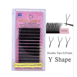 Lông Mi Giả Loại Y Màu Đen Dày 0.07mm Chất Lượng Cao PRAECLARUS