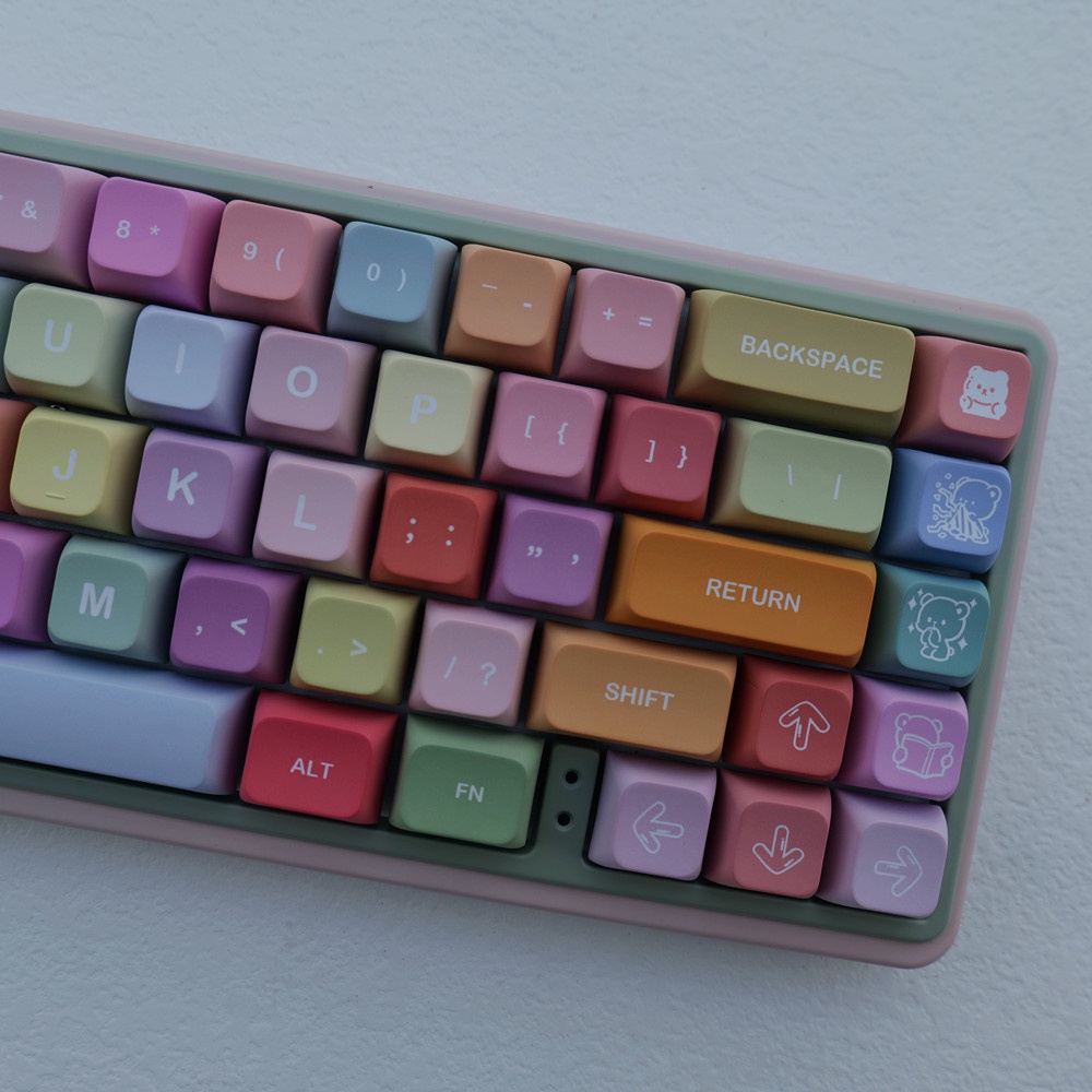 Gummy Bears Keycaps XDA Profile Dễ Thương PBT Dye Sub Bàn Phím Cơ Keycap