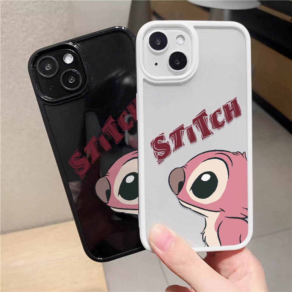 Ốp Điện Thoại Nhựa Acrylic Cứng Trong Suốt In Hình Stitch Thời Trang Cho iphone 14promax 11 13 12 7Plus 8 X XS Max