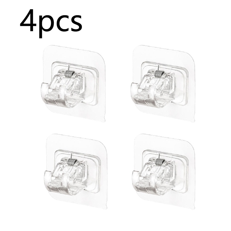 Set 4 Móc Treo Rèm Tự Dính Không Cần Khoan Lỗ Tiện Dụng Giá Đỡ