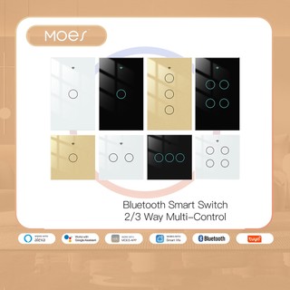 Công tắc đèn thông minh Bluetooth 2/3 chiều Hiệp hội đa điều khiển Bluetooth Sig Mesh Tuya Smart Life APP Alexa Google 1/2/3/4 Gang