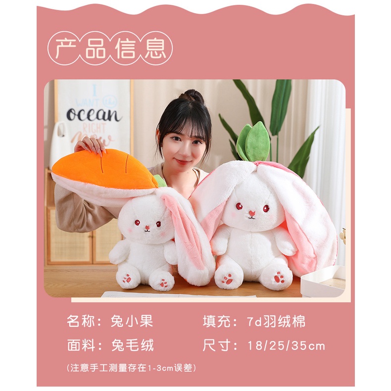 Thỏ Nhồi Bông Mềm Mại Dễ Thương Làm Quà Tặng Cho Bé
